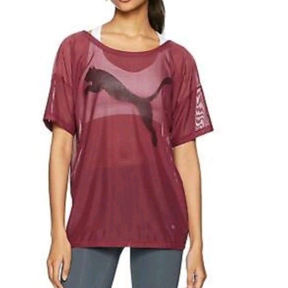 Puma Women's Size XS Dancer Drapey Mesh Tee Top Shirt